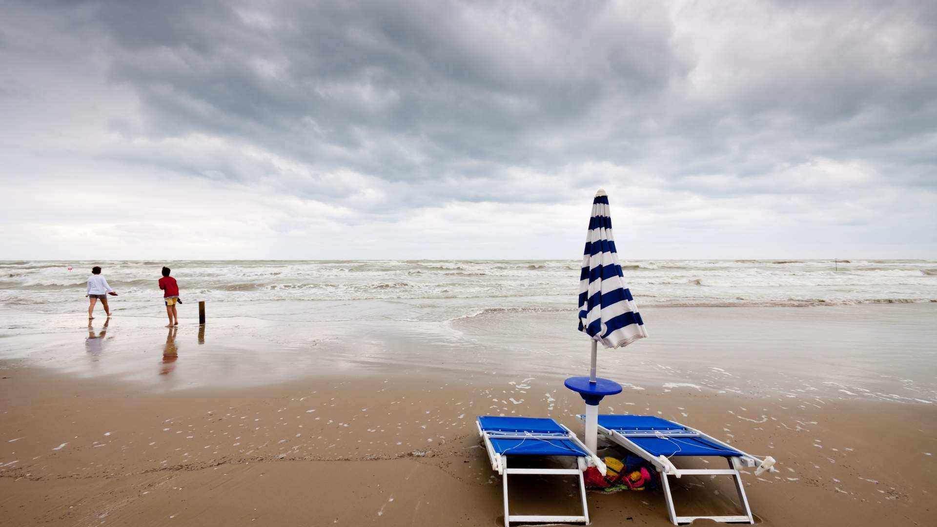 storm at beach