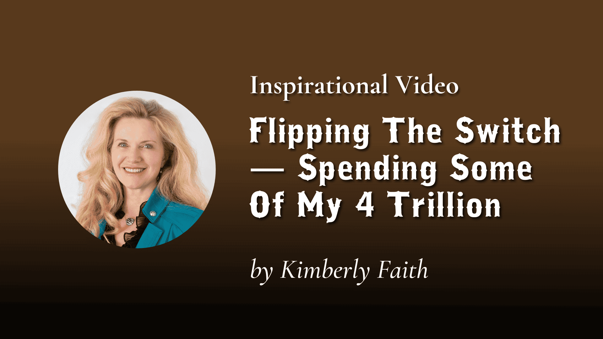 Flipping The Switch—Spending Some Of My 4 Trillion