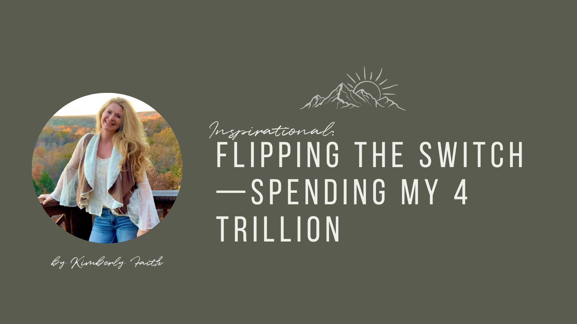 Flipping The Switch—Spending Some Of My 4 Trillion