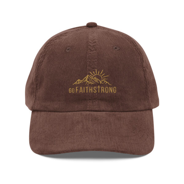 GoFaithStrong Logo Vintage corduroy cap - Image 9