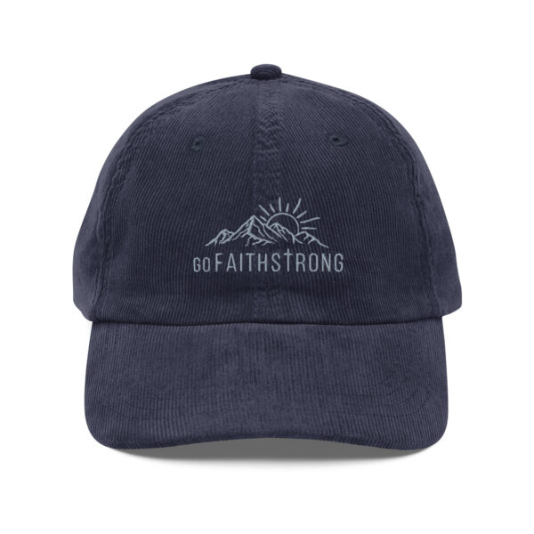 GoFaithStrong Logo Vintage corduroy cap - Image 5
