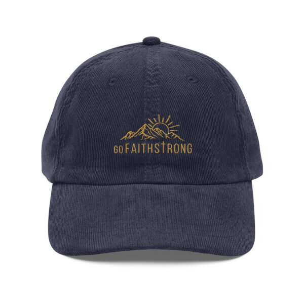 GoFaithStrong Logo Vintage corduroy cap - Image 5