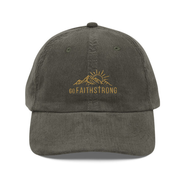 GoFaithStrong Logo Vintage corduroy cap - Image 13