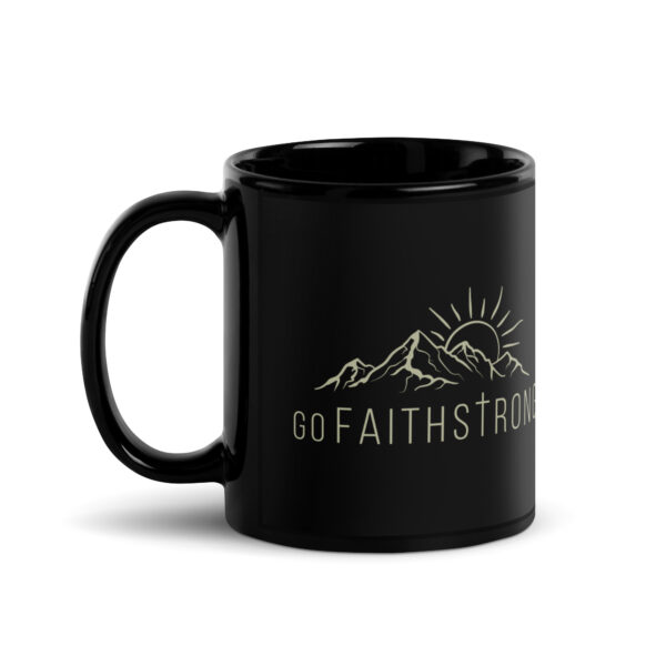 GFS Tan Logo Black Glossy Mug - Image 2