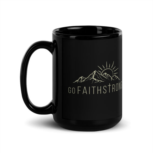 GFS Tan Logo Black Glossy Mug - Image 4