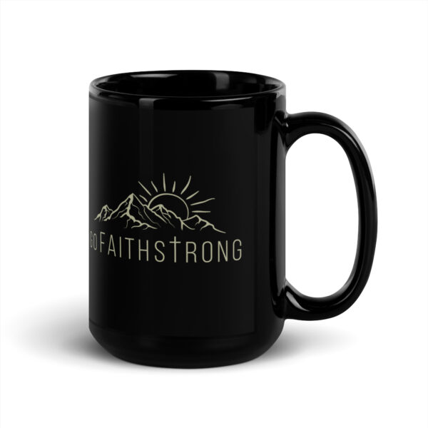 GFS Tan Logo Black Glossy Mug - Image 5