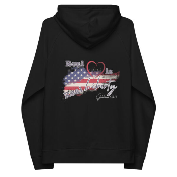 Real Liberty Unisex eco raglan hoodie - Image 2