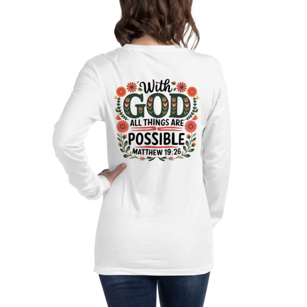 All Things Possible Woman's Long Sleeve Tee - Image 2