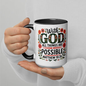 All Things Possible Mug with Black Handle