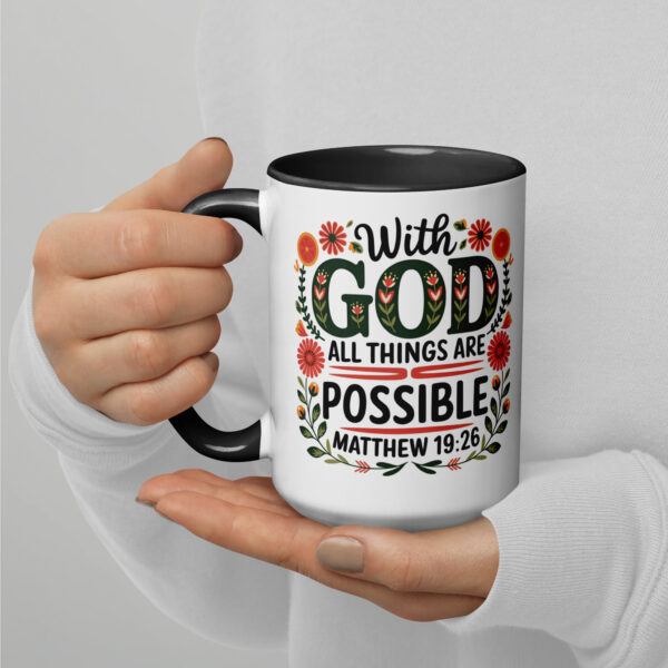 All Things Possible Mug with Black Handle