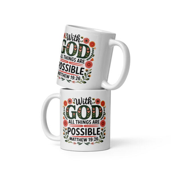 All Things Possible White glossy mug - Image 2