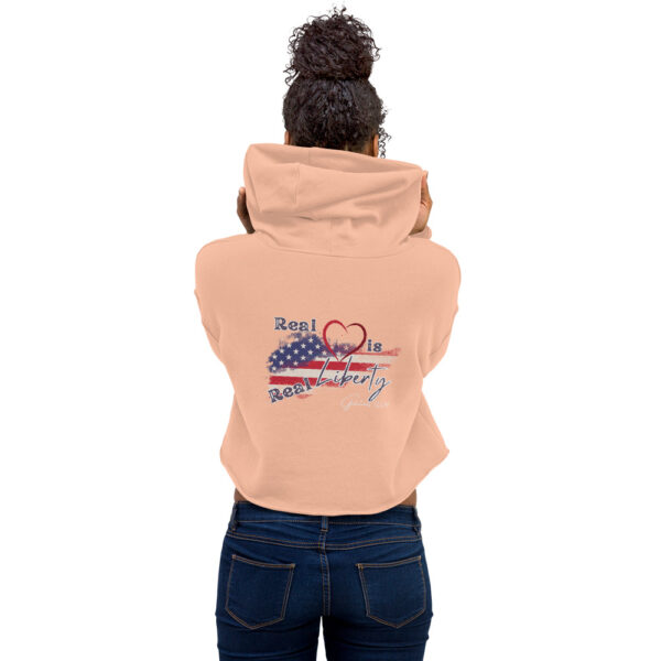 Real Love Woman's Crop Hoodie - Image 8
