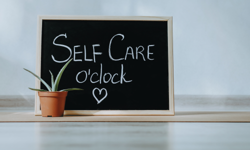 Chalkboard with Self-Care