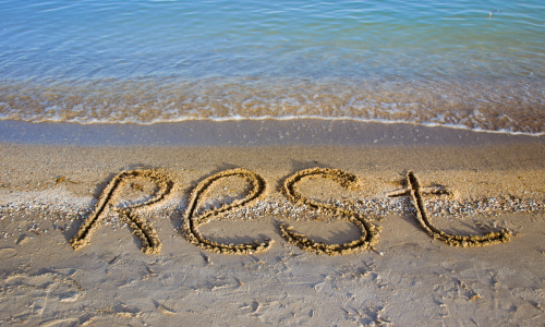 Rest written in sand