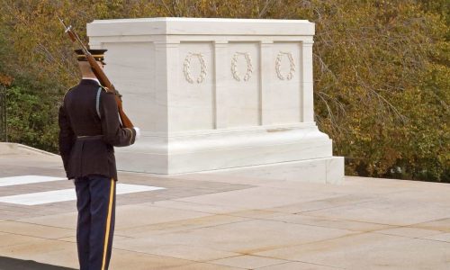 Tomb of the unknown soldier demonstrating hallowed or sacred