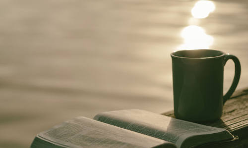 bible and coffee