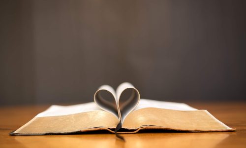 bible pages in shape of heart