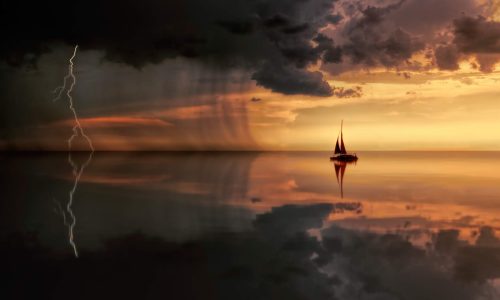 The beauty in tough times as seen by boat in a storm