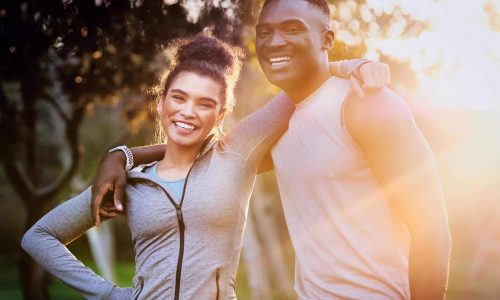 girl and man in good health