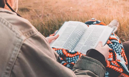 girl reading bible