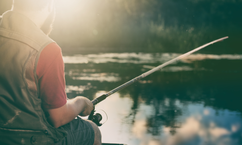 man fishing