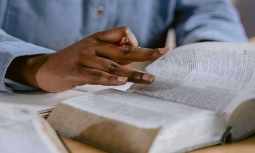 man reading bible