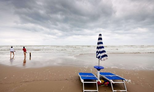 storm at beach