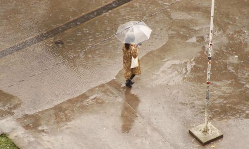 walking in rain