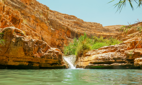 waterfall in desert