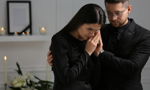 woman in mourning