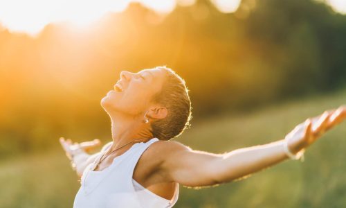 woman in sunlight