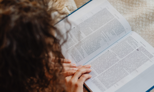 woman reading the bible